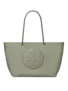 Tory Burch Chain-strap Logo-plaque Tote Bag In Brown