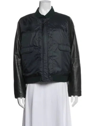 Pre-owned Tory Burch Bomber Jacket In Black