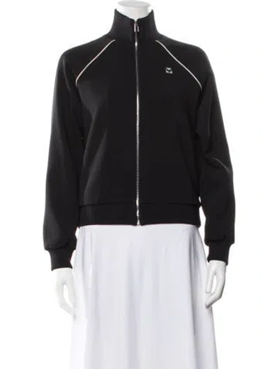 Pre-owned Tory Burch Bomber Jacket In Black