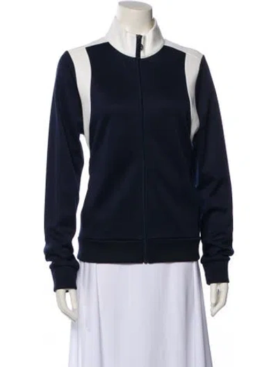 Pre-owned Tory Burch Bomber Jacket In Blue