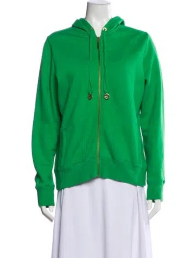 Pre-owned Tory Burch Bomber Jacket In Green