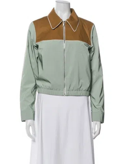Pre-owned Tory Burch Bomber Jacket W/ Tags In Green