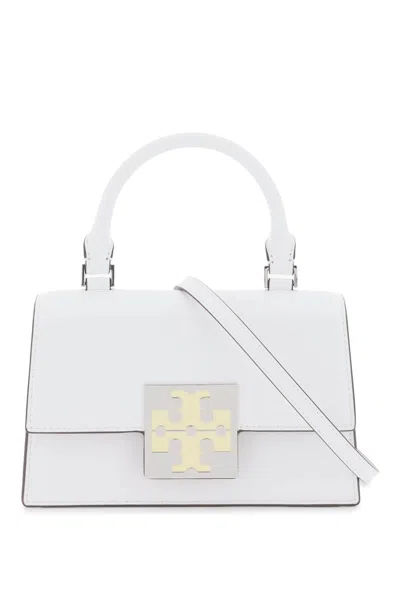 Tory Burch Compact Elegance: Spazzolato Mini Handbag By  In White