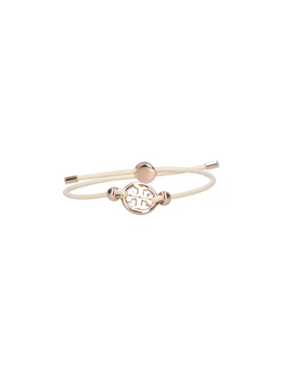 Tory Burch Bonded Leather & Brass Stud Earrings With Cubic Zirconia In Gold