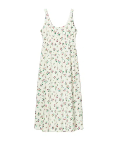 Tory Burch Bonded Poplin Dress In Multi