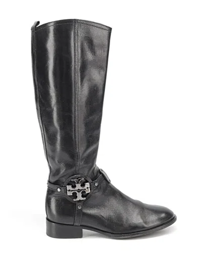 Pre-owned Tory Burch Boots In Black