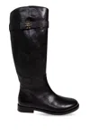 Tory Burch T Lock Knee-length Riding Boots In Nero Neri E Grigi