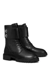 Tory Burch Black Ankle Leather Boots In Nero