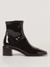 Tory Burch Black Ankle Boots With Logo Plate In Schwarz