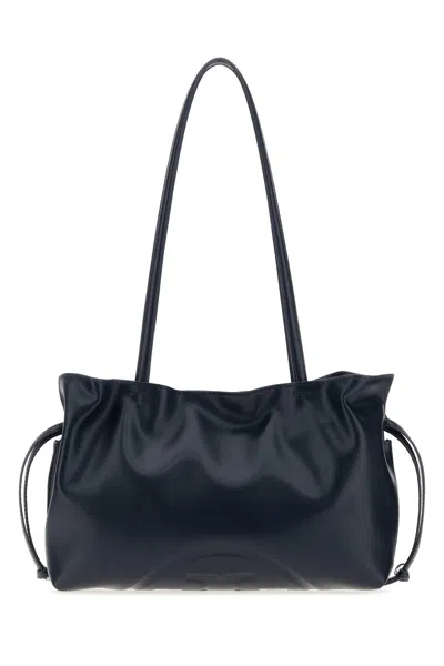 Tory Burch Ella Recycled Materials Shoulder Bag With Drawstring In Blue