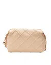 Tory Burch Borsa Crossbody Fleming Small In Pelle Trapuntata Colore Vaniglia In White