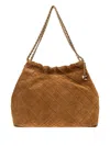 Tory Burch Brown Quilted Tote In Brown