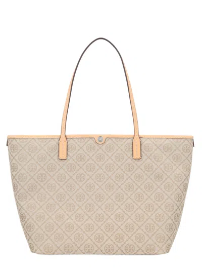 Tory Burch Borsa Shopping "t Monogram" In Brown