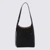 Tory Burch Black Leather Hobo Romy Small Shoulder Bag In Black