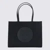 Tory Burch Black Tote With Circular Logo And Functional Design In Black