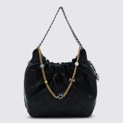 TORY BURCH TORY BURCH BLACK LEATHER CROSSBODY BAG