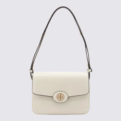 Tory Burch Robinson Spazzolato Shoulder Bag In Shea Butter
