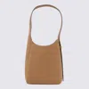 Tory Burch Light Brown Leather Hobo Romy Small Shoulder Bag In Nude