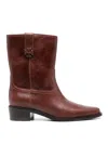 Tory Burch Women's Cirty Western Leather Boots In Brown