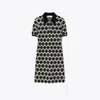 Tory Burch Bouclé Polo Dress In Black/french Cream