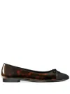 Tory Burch Cap-toe Ballet In Brown
