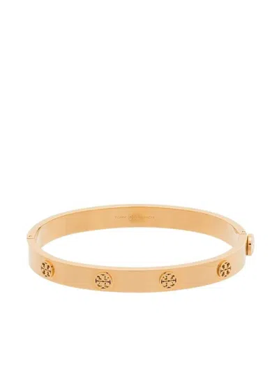 TORY BURCH BRACCIALE CON LOGO IN ACCIAIO COLOR ORO DONNA