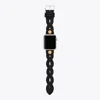 Tory Burch Braided Band For Apple Watch In Black