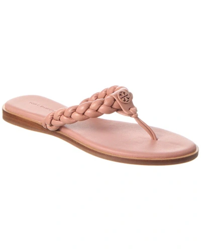 Tory Burch Braided Benton Leather Sandal In Pink