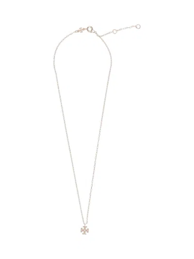 Tory Burch Brass & Cubic Zirconia Stud Earrings For Women In Gold