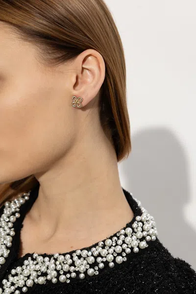 Tory Burch Brass Earrings In Gold