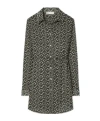 Tory Burch Graphic Print Tunic Belted Waist In Black