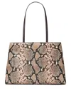 Tory Burch Britten Embossed Leather Tote In Pink