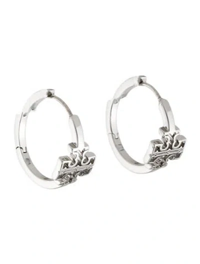 Pre-owned Tory Burch Britten Hoop Earring In Multi