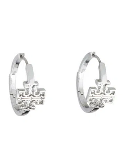 Pre-owned Tory Burch Britten Hoop Earrings In Multi