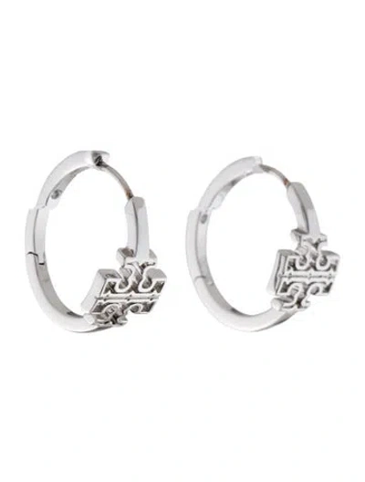 Pre-owned Tory Burch Britten Hoop Earrings In Multi