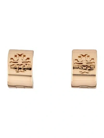 Pre-owned Tory Burch Britten Huggie Earrings In Multi