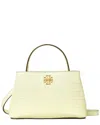 Tory Burch Britten Mini Embossed Leather Satchel In Yellow