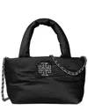 Tory Burch Britten Mini Nylon Puffy Tote In Black