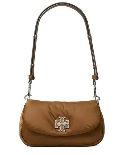 Tory Burch Britten Nylon Puffy Convertible Crossbody In Brown