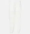 Tory Burch Broderie Anglaise Cotton Cropped Pants In White