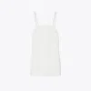 Tory Burch Broderie Mini Dress In White