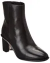 Tory Burch Brooke Stamped Heel Leather Bootie In Black