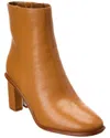 Tory Burch Brooke Stamped Heel Leather Bootie In Brown