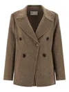 Tory Burch Wool Coat Coats And Trench Coats Beige In Brown
