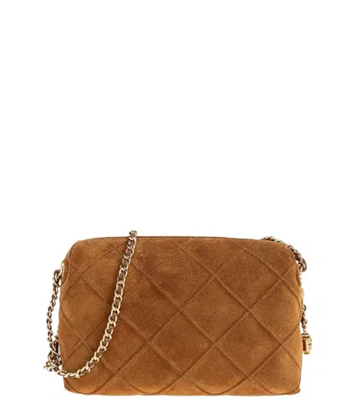 Tory Burch Brown Fleming Mini Crossbody Bag