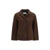 Tory Burch Brown Goatskin Jacket In Brown