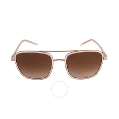 Tory Burch Brown Gradient Navigator Ladies Sunglasses Ty6090 332313 55