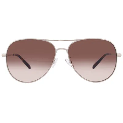 Tory Burch Brown Gradient Pilot Ladies Sunglasses Ty6114 334613 60