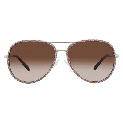 Tory Burch Brown Gradient Pilot Ladies Sunglasses Ty6114 336013 60