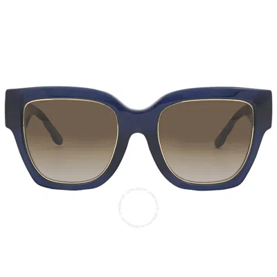Tory Burch Brown Gradient Square Ladies Sunglasses Ty7180u 165613 52 In Blue